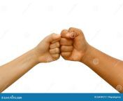 female male people giving fist bump 26449572.jpg from one male female fist and squirt