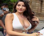 dilbar girl nora fatehi gets trolled for stepping out in a white plunging neckline bodycon dress.jpg from nora fatehi xvideos