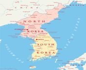 south korea political map.gif from korea