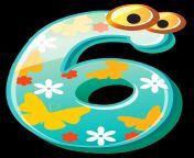 cute number six clipart image.png from sixc and