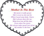 mother is the best poem.jpg from all my mother39s love