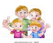 vector illustration of a caucasian brother and sister waving with their mom and dad by atstockillustration 9808.jpg from plus sister brother mom dad sex
