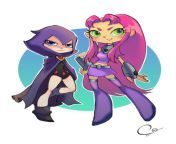 raven and starfire by shadeshark d8n5lua.jpg from raven and star fire