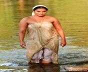 indian actress bath at jungle river.jpg from indian nude bath vi