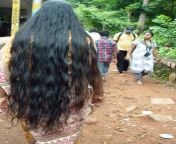 wet long hair aunty after enjoying her bath at courtallam water falls.jpg from tamil aunty long hair washing shampoo by