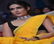 aakanksha singh in yellow saree at pailwaan film press meet 28329.jpg from aakanksha singh showing her one side boobs sexy nipple 404x640 jpg