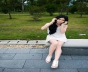 a beautiful chinese girl posing on a bench outdoors 10231319f0e59220.jpg from chaina little gril sexian
