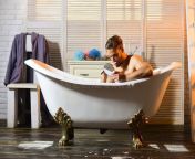 young man shaving bath passing razor beard looks mirror young man shaving bath 156593464.jpg from old young grils bath web camw xxx 鍞­