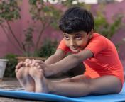 yoga healthy lifestyle indian girl child practicing yoga yoga mat outdoors 274784273.jpg from indian girl nude yoga xxxသဇင်လိုးကား xxx