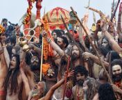 gathering naga sadhus celebrates bathing ganges kumbh mela allahabad india congregation celebrating hindu 139655674.jpg from nagasadhus