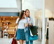 girls shopping female friends mall beautiful happy colorful bags walking high resolution 116327151.jpg from public women in the shopping