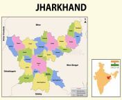 jharkhand map showing state boundary district boundary jharkhand political administrative colorful map jharkhand 218734881.jpg from jharkhand xxx veďio