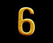 number six golden arabic isolated black background 71659474.jpg from six arabec