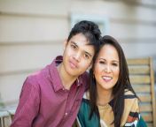 portrait asian mother her teenage son smiling 171276098.jpg from real south asian mom son