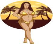 sunset summer beach sexy hot bikini girl sticker 283114445.jpg from cartooni sexy ho