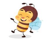 bee dancing white isolated background vector funny bee children character design illustration bee dancing white 177124307.jpg from shikita bee dancing and showing boobs on strip chat