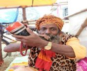 calcutta west bengal india th january sadhu baba blowing horn as part hindu ritual gangasagar mela transit camp 267152650.jpg from hindu gf blowing katwa lund – part