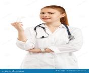 young beautiful female doctor white uniform isolated white inhaler background 54428410.jpg from dr doctor