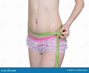 girl measures waist meriet their size 42884713.jpg from flat chest little
