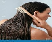 hair care beautiful woman brushing wet long hair bath hair care beautiful woman brushing wet long hair bath 129738823.jpg from wet long hair care