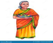 indian old woman elderly fruit dish bright yellow orange colored national traditional sari dress green trim hands 121444884.jpg from ndian 14 yers old sexona hot xx