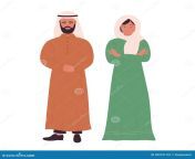 muslim family couple people vector illustration cartoon arab flat young man woman arabian husband wife standing together 209751767.jpg from wife arab