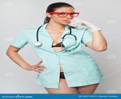 sexy female doctor stethoscope red glasses woman white background 59071323.jpg from doctor mom sexys
