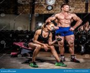 sports couple working out gym fitness women doing exercising dumbbells muscular macho men showing muscles straining 109199514.jpg from gym oxsex mazaकुंवारी लङकी पहली चूदाई सà
