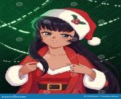 anima sexy com cabelo preto comprido anime cabelos longos e pretos usando fantasia de natal santa 232825667.jpg from anima sexi com
