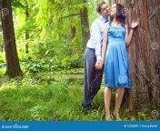 beautiful couple having romantic moment forest 12526891.jpg from cute romance forest