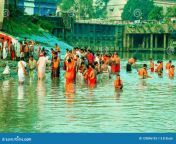devotees taking holy bath river ganges haridwar india january devotees taking holy dip har ki pauri river ganga 129896193.jpg from holy ganga bath