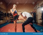 female person makes kick groin self defense female person makes kick groin self defense workout male personal 131287243.jpg from helen bearsky