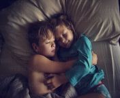 overhead view of loving siblings sleeping together on bed at home cavf63244.jpg from www brother and sister sleep xxx comhouse wife sex kammapichachi sexan army man nude image