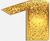 png transparent gold glitter 1 cutout decor number gold number one numerical digit number metal.png from 1or