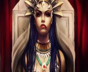 488633 women blue hair akasha queen of the dead.jpg from akasha