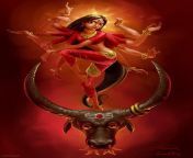 digital painting durga indian goddess scorpyroy.jpg from nude goddess durga