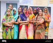 indian rural villager group crowds woman neighbour standing f2yee5.jpg from 45 village women