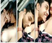 delhi girlfriend boob sucked by lover on college terrace.jpg from desi college boobs sucking