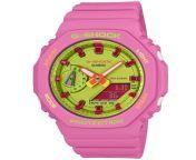 gma s2100bs 4aer pink resin g shock lime green dial front image.jpg from candoqs2100 cccando phh