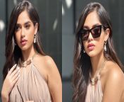 jannat zubair rahmani looks killer in nude shade gown with sunglasses we are crushing 3.jpg from jannat zubair rahmani xxx nude phospandana ramy nude actress s