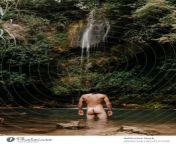 4131578 man taking bath in waterfall pool forest man naked photocase stock photo large jpeg from naked bathing in jungle river