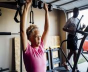black couple lifting working out in garage 672155745 5ad8a70d642dca00368f6ac2.jpg from 55yer