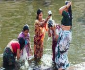 bathing 1024x550.jpg from indian desi bathing outside of the house desi women open