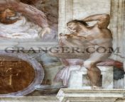0046256 michelangelo nude from sistine chapel ceiling fresco by michelangelo 1508 12.jpg from michelle angelo nude