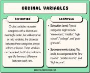 ordinal variable examples and definition.jpg from comparison of ordinal variables according to the 25 th 50 th and 75 th percentiles of