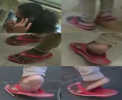 indian asian mature dark two tone milf feet toe rings cream soles in red flip flops.png from indian feet kissing