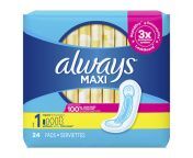maxi pads size 1 regular super without wings 24 count.jpg from maxi 1