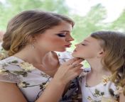1 mother kissing daughter in matching dresses elena saulich.jpg from little mom sex