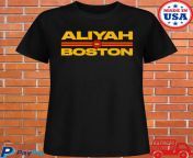 official aliyah boston text stack t shirt ladies tee.jpg from ts aliyah