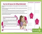 t p 624 how can we improve our sibling relationship worksheet ver 8.jpg from elder sister amp younger brother
